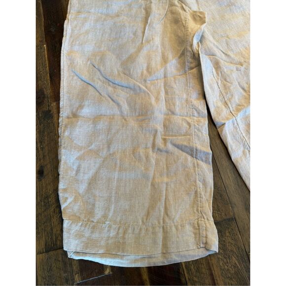 J. Crew 100% linen wide leg pants size large breathable beach coastal - Picture 2 of 8